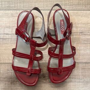 Ecco Women's Red Strappy Sandals